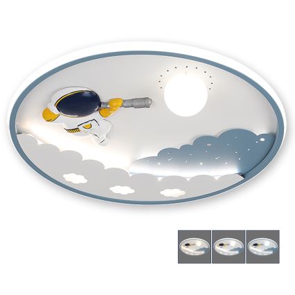 BRILAGI - LED Dimeriuojamas vaikiškas lubinis šviestuvas ASTRO LED/43W/230V 3000-6000K skersmuo 49 cm + nuotolinis valdymas