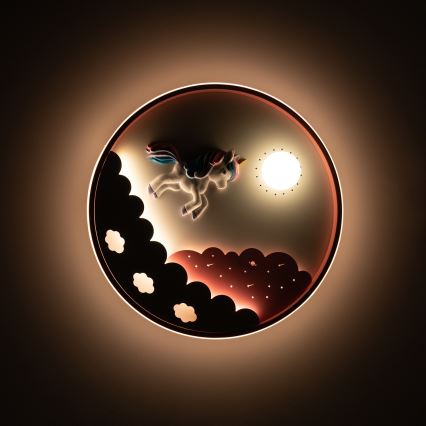 Brilagi - dimeriuojamas LED vaikų lubų šviestuvas UNICORN LED/68W/230V 3000-6000K skersmuo 49 cm + nuotolinis valdymas