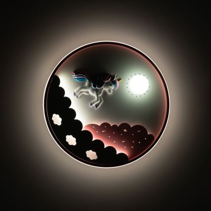 Brilagi - dimeriuojamas LED vaikų lubų šviestuvas UNICORN LED/68W/230V 3000-6000K skersmuo 49 cm + nuotolinis valdymas