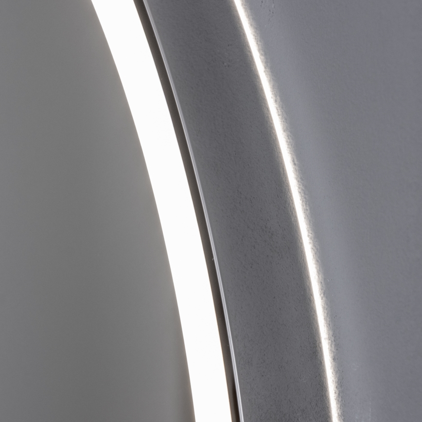 Brilagi - ALU PRO LED dimeriuojamas šildomas vonios veidrodis su apšvietimu LED/18W/230V skersmuo 60 cm 3000/4000/6500K IP44 blizgus chromas CRI 90