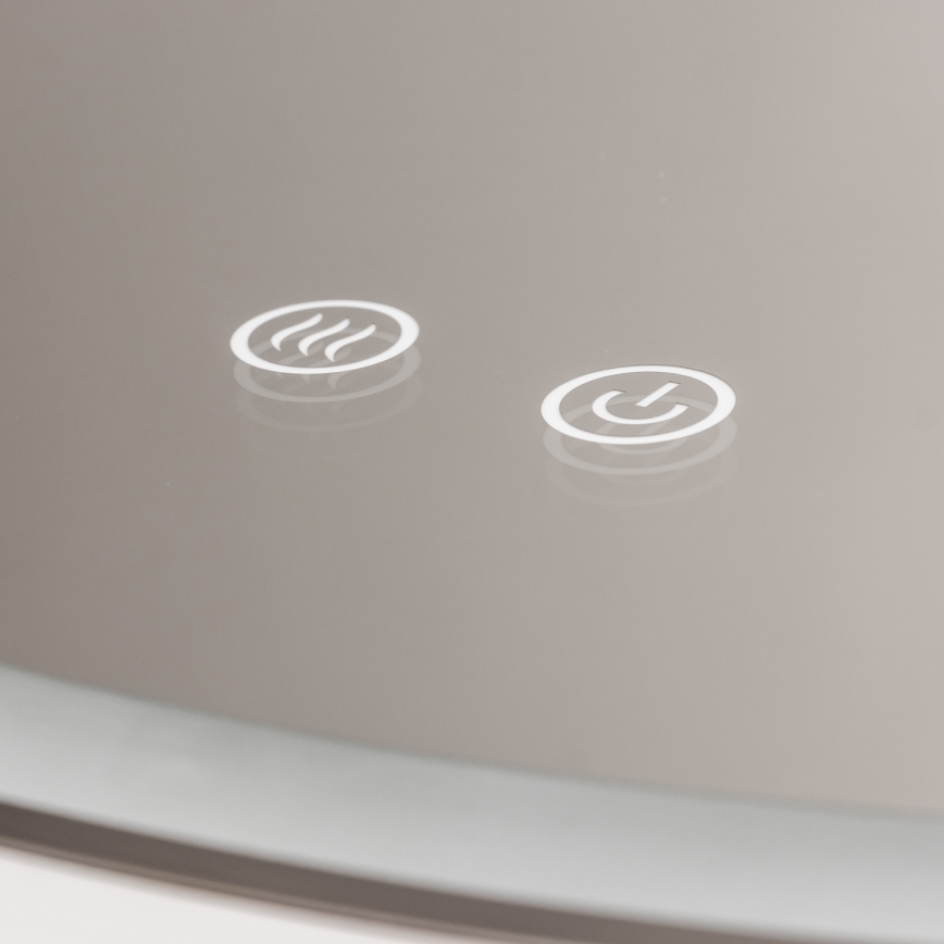 Brilagi - ALU PRO LED dimeriuojamas šildomas vonios veidrodis su apšvietimu LED/18W/230V skersmuo 60 cm 3000/4000/6500K IP44 blizgus chromas CRI 90