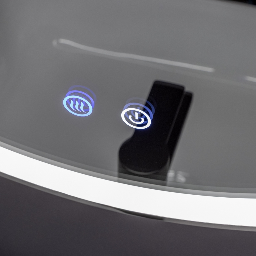 Brilagi - ALU PRO LED dimeriuojamas šildomas vonios veidrodis su apšvietimu LED/18W/230V skersmuo 60 cm 3000/4000/6500K IP44 blizgus chromas CRI 90