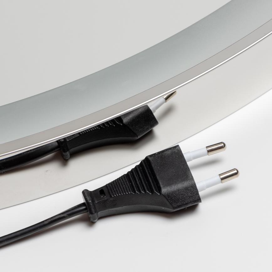 Brilagi - ALU PRO LED dimeriuojamas šildomas vonios veidrodis su apšvietimu LED/18W/230V skersmuo 60 cm 3000/4000/6500K IP44 blizgus chromas CRI 90