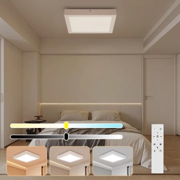 Brilagi - LED reguliuojamas vonios kambario lubų šviestuvas FRAME SMART LED/24W/230V 30x30 cm 3000-6000K IP44 baltas + nuotolinio valdymo pultas