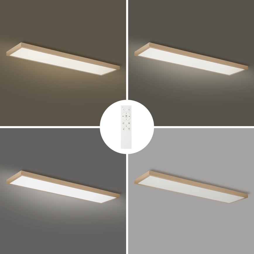 Brilagi - Reguliuojamas LED vonios lubų šviestuvas FRAME SMART LED/50W/230V 120x30 cm 3000-6000K IP44 smėlinė + nuotolinio valdymo pultas