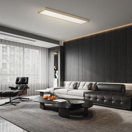 Brilagi - Reguliuojamas LED vonios lubų šviestuvas FRAME SMART LED/50W/230V 120x30 cm 3000-6000K IP44 smėlinė + nuotolinio valdymo pultas