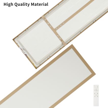 Brilagi - Reguliuojamas LED vonios lubų šviestuvas FRAME SMART LED/50W/230V 120x30 cm 3000-6000K IP44 smėlinė + nuotolinio valdymo pultas