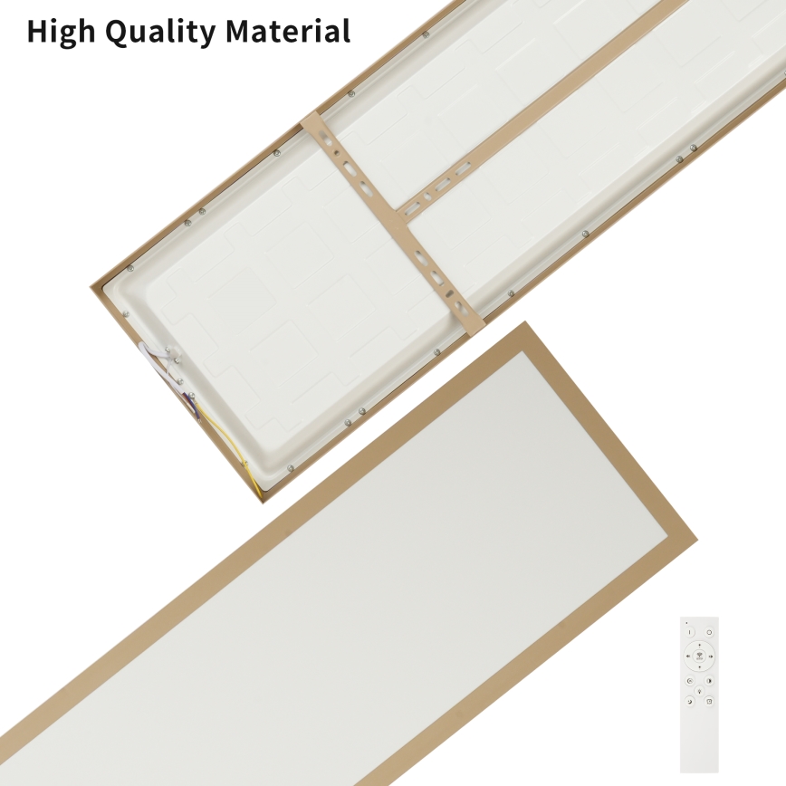 Brilagi - Reguliuojamas LED vonios lubų šviestuvas FRAME SMART LED/50W/230V 120x30 cm 3000-6000K IP44 smėlinė + nuotolinio valdymo pultas