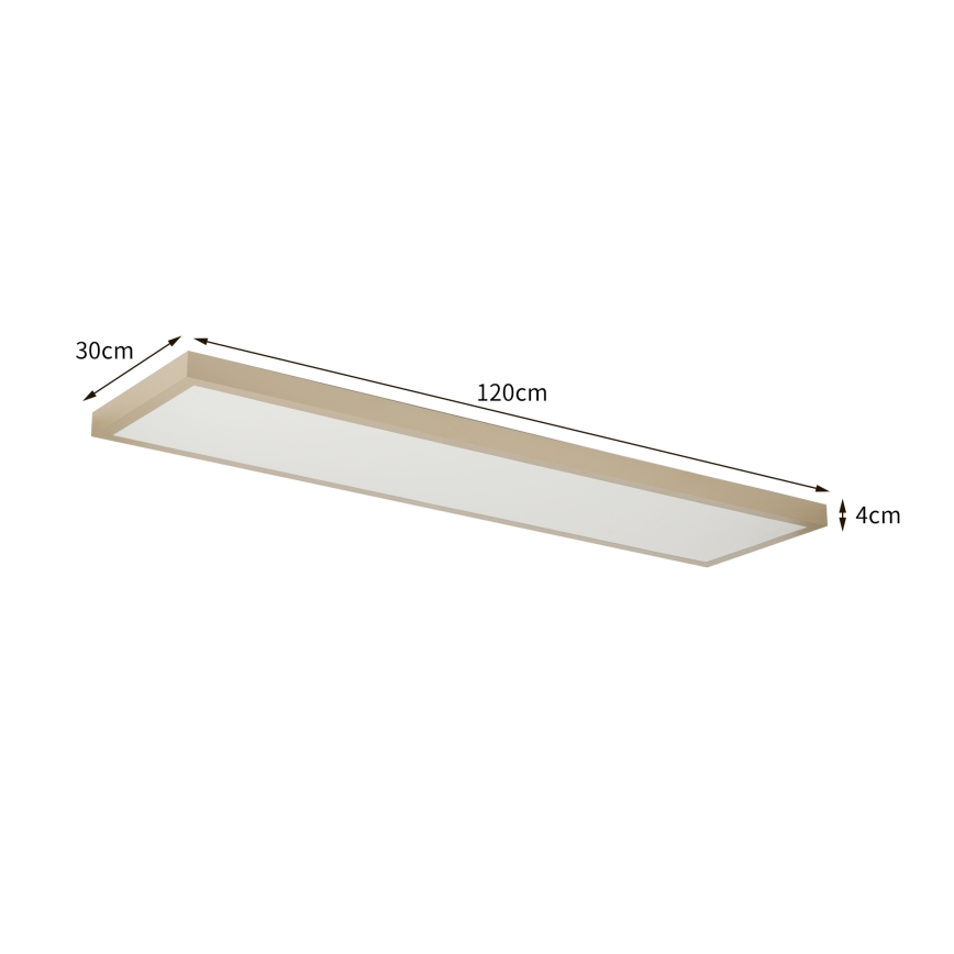Brilagi - Reguliuojamas LED vonios lubų šviestuvas FRAME SMART LED/50W/230V 120x30 cm 3000-6000K IP44 smėlinė + nuotolinio valdymo pultas