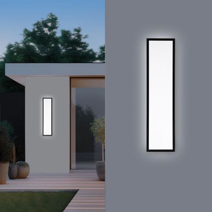 Brilagi - reguliuojamas LED vonios kambario lubinis šviestuvas FRAME SMART LED/50W/230V 120x30 cm 3000-6000K IP44 juodas + su nuotoliniu valdymu