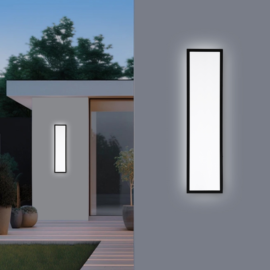 Brilagi - reguliuojamas LED vonios kambario lubinis šviestuvas FRAME SMART LED/50W/230V 120x30 cm 3000-6000K IP44 juodas + su nuotoliniu valdymu