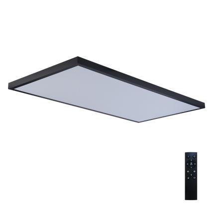 Brilagi - Dimeriuojamas vonios kambario lubinis LED šviestuvas FRAME SMART LED/96W/230V 120x60 cm 3000-6000K IP44 juoda + nuotolinis valdymas