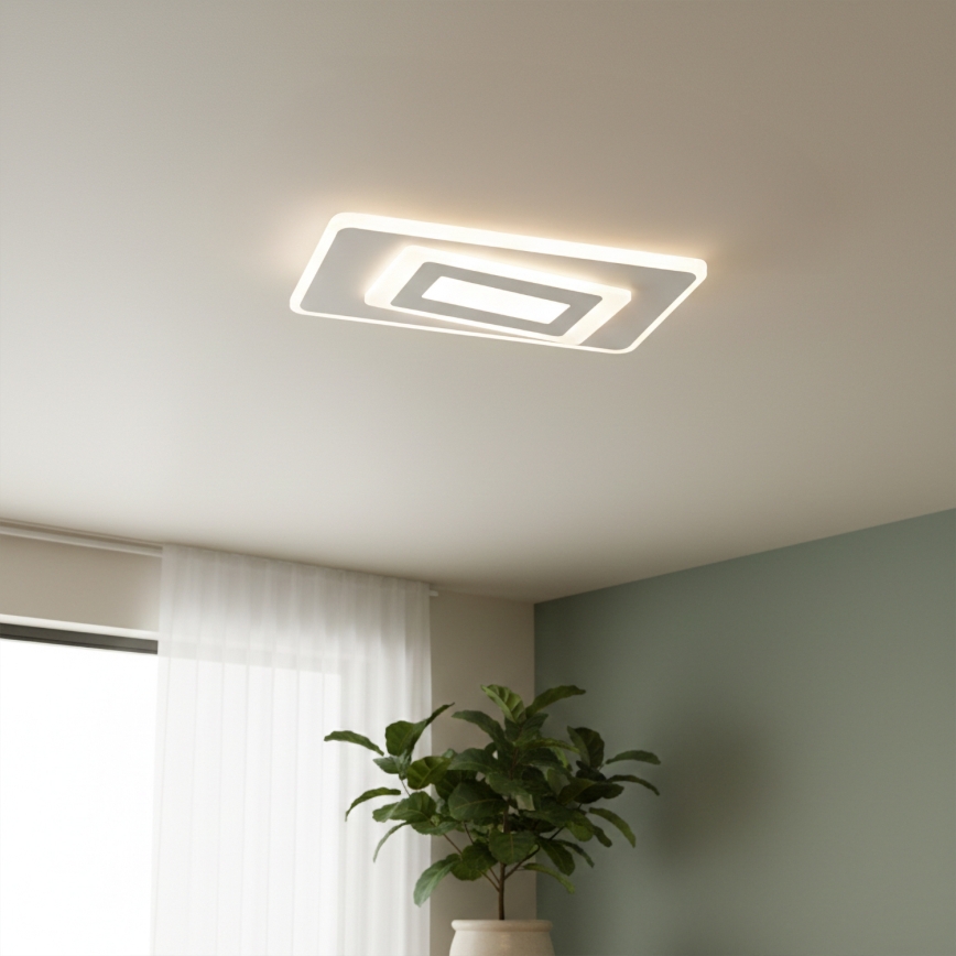 BRILAGI - Reguliuojamo ryškumo lubinis šviestuvas MODERN LED/51W/230V 3000-6000K 20x40 cm + su nuotoliniu valdymo pulteliu