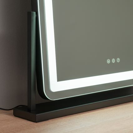 BRILAGI - reguliuojamas LED makiažo veidrodis CALIFORNIA LED/25W/230V 3000/4000/6500K 55x44 cm juodas