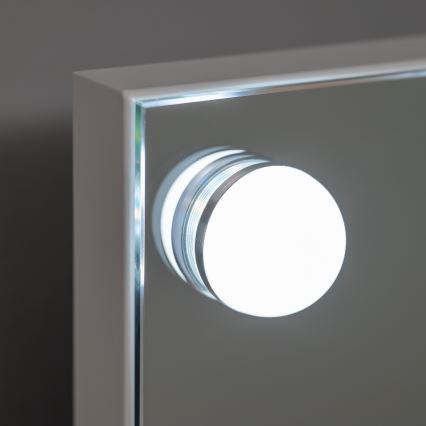 BRILAGI - Reguliuojamas LED makiažo veidrodis HOLLYWOOD LED/15W/230V CCT + 2x USB 60x50 cm balta