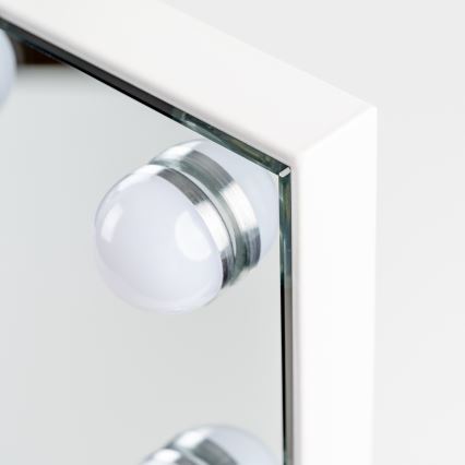BRILAGI - Reguliuojamas LED makiažo veidrodis HOLLYWOOD LED/15W/230V CCT + 2x USB 60x50 cm balta