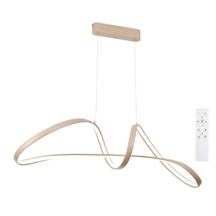 Brilagi - reguliuojamas LED pakabinamas šviestuvas ant laido TWISTER LED/60W/230V 3000-6000K smėlio spalvos + nuotolinio valdymo pultas