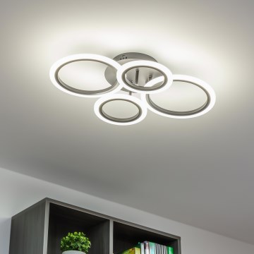 Brilagi - LED reguliuojamo ryškumo prigludęs prie lubų šviestuvas ORBITS LED/50W/230V 3000–6500K juodas + nuotolinis pultelis
