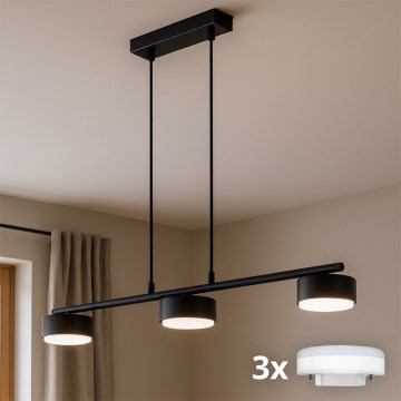 BRILAGI - LED RGB+CCT dimeriuojamas pakabinamas šviestuvas ant laido MONO 3xGX53/14W/230V 2700-6500K Wi-Fi Tuya juodas
