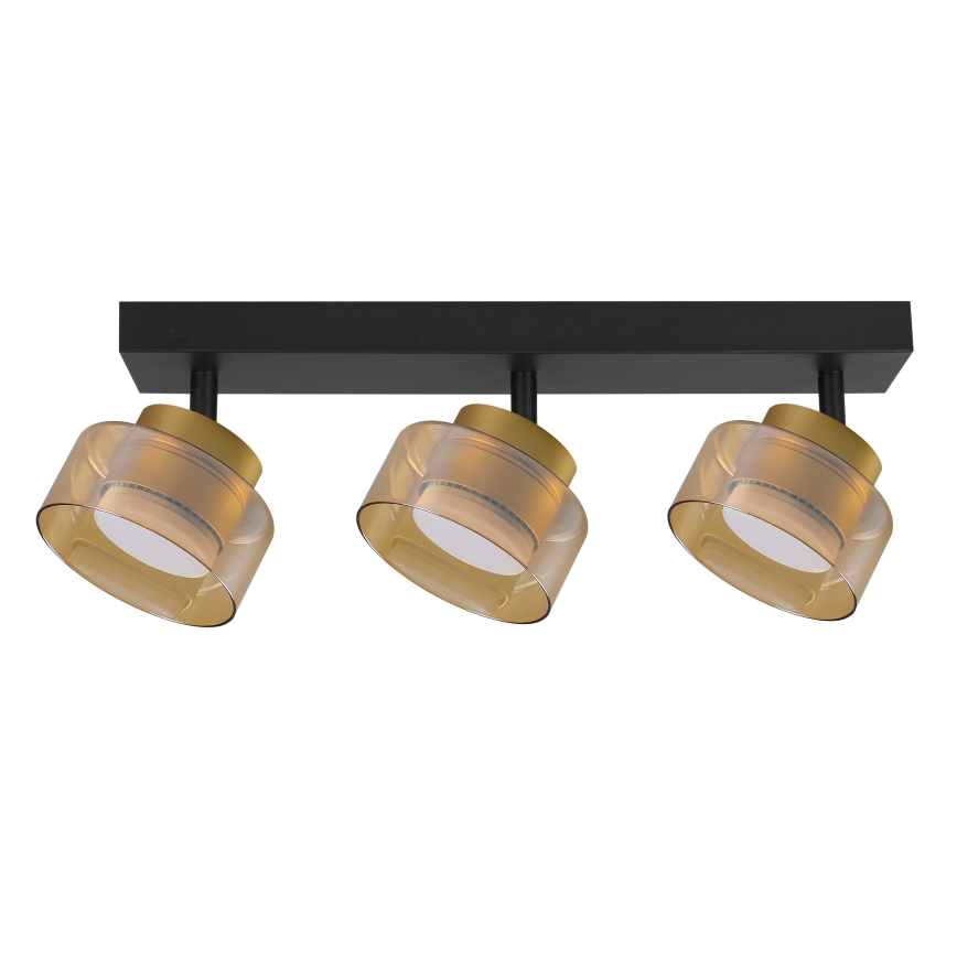 BRILAGI - LED RGB+CCT dimeriuojamas taškinis šviestuvas AURA LUX 3xGX53/14W/230V 2700-6500K Wi-Fi Tuya juoda/auksinė