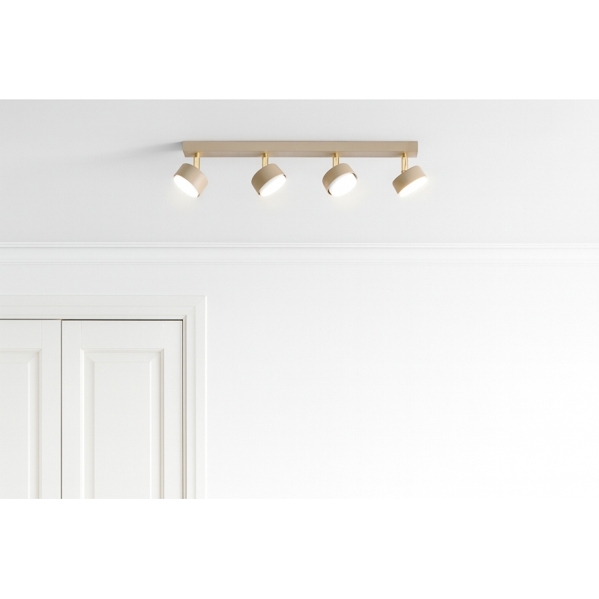 BRILAGI - LED RGB+CCT pritemdomas taškinis šviestuvas MONO 4xGX53/14W/230V 2700-6500K Wi-Fi Tuya smėlio spalvos
