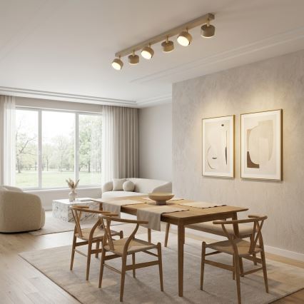 BRILAGI - LED RGB+CCT Dimeriuojamas taškinis šviestuvas MONO 6xGX53/14W/230V 2700-6500K Wi-Fi Tuya smėlinė/auksinė