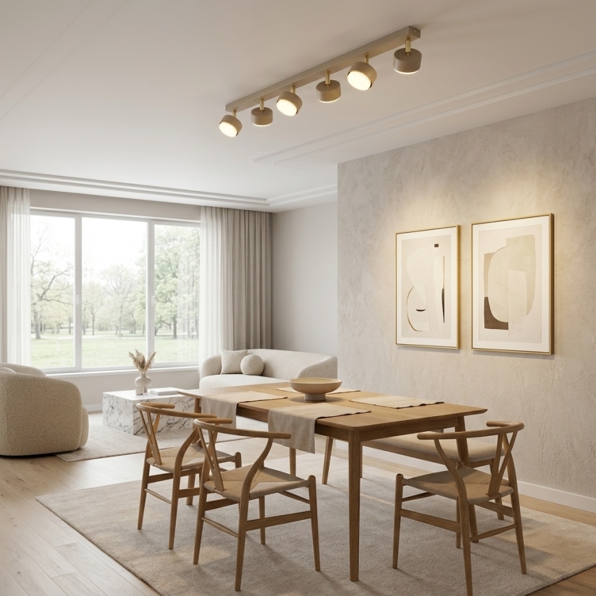 BRILAGI - LED RGB+CCT Dimeriuojamas taškinis šviestuvas MONO 6xGX53/14W/230V 2700-6500K Wi-Fi Tuya smėlinė/auksinė