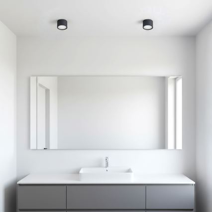 BRILAGI - LED RGB+CCT dimeriuojamas vonios taškinis šviestuvas SMOOTH1xGX53/14W/230V 60x82 mm 2700-6500K Wi-Fi Tuya juoda IP54