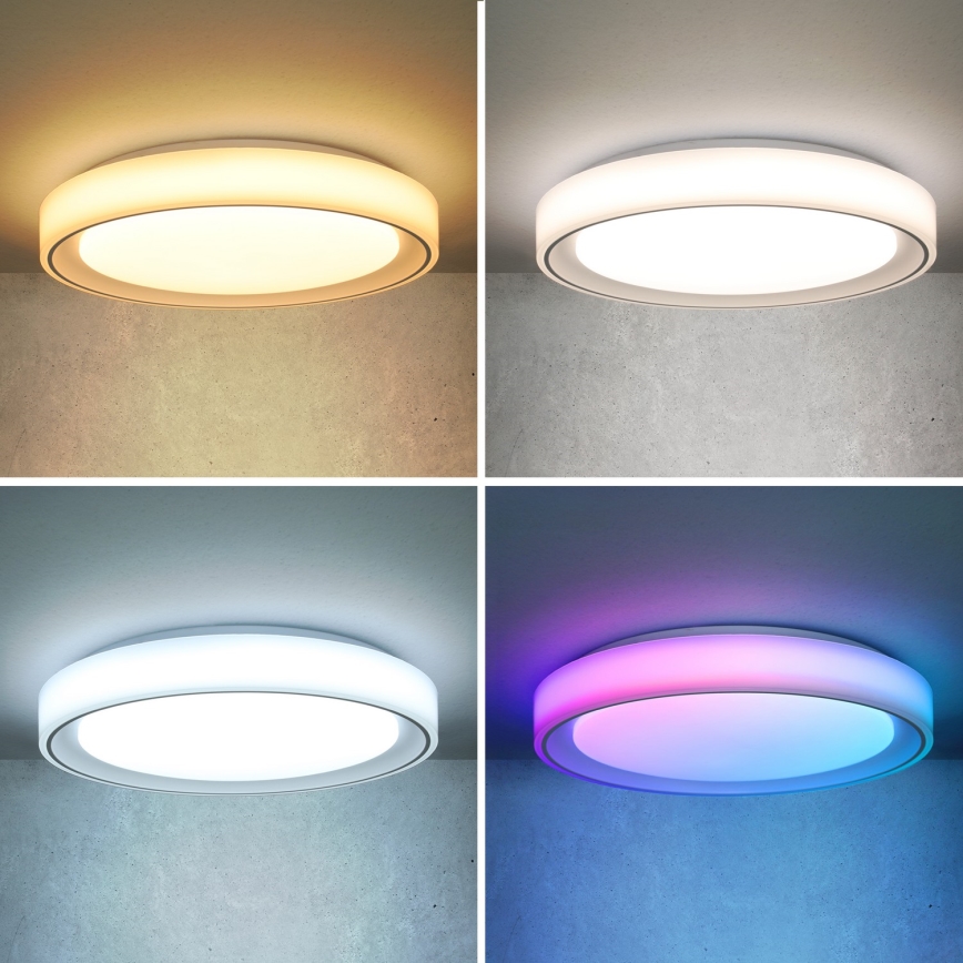 Brilagi - LED RGB pritemdomas lubinis šviestuvas FLOCO LED/30W/230V 3000-6500K Wi-Fi Tuya + LED/6W + nuotolinio valdymo pultas