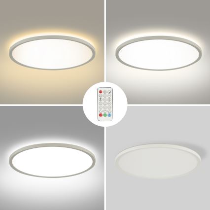Brilagi - LED RGBW Reguliuojamas lubinis šviestuvas ULTRA SLIM LED/18W/230V 2700-6500K diametras 30 cm balta + nuotolinio valdymo pultas
