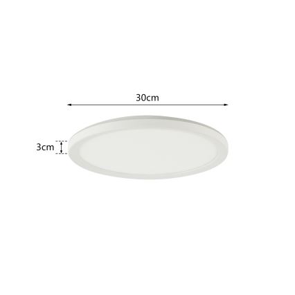 Brilagi - LED RGBW Reguliuojamas lubinis šviestuvas ULTRA SLIM LED/18W/230V 2700-6500K diametras 30 cm balta + nuotolinio valdymo pultas