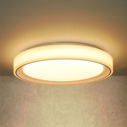 Brilagi - LED RGB reguliuojamas lubų šviestuvas FLOCO LED/30W/230V skersmuo 39,5 cm 3000-6500K Wi-Fi Tuya + LED/6W + nuotolinio valdymo pultas