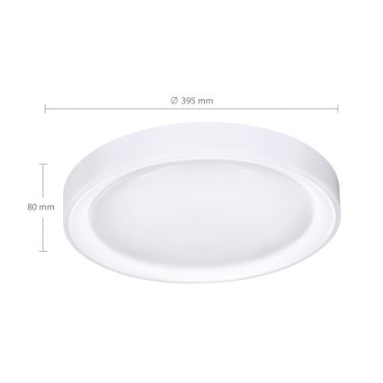 Brilagi - LED RGB reguliuojamas lubų šviestuvas FLOCO LED/30W/230V skersmuo 39,5 cm 3000-6500K Wi-Fi Tuya + LED/6W + nuotolinio valdymo pultas