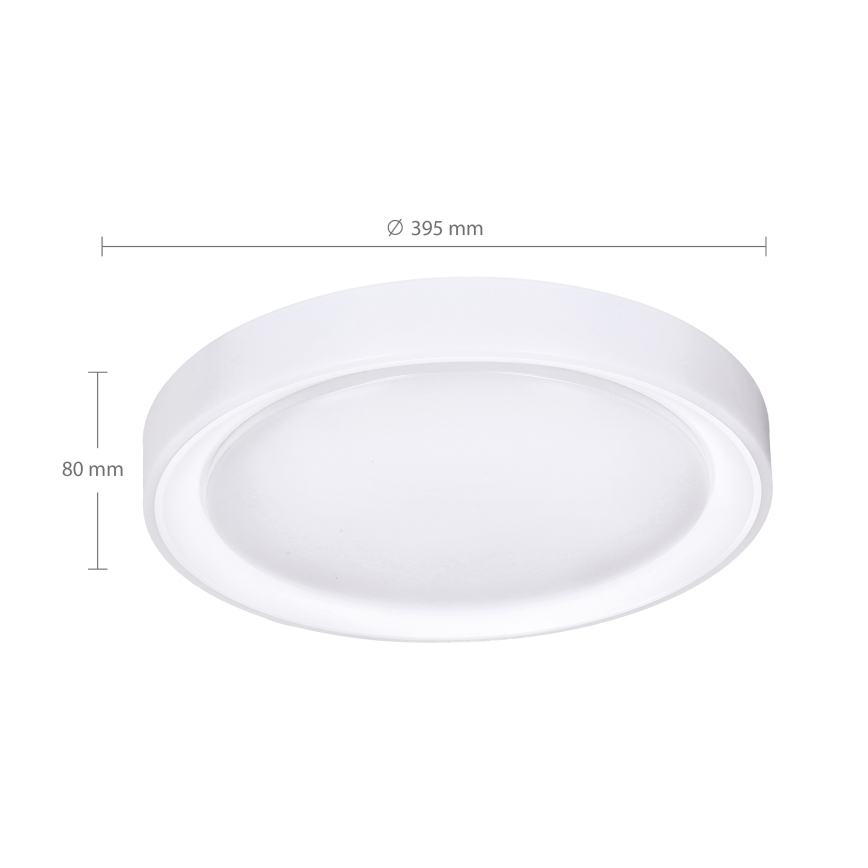 Brilagi - LED RGB reguliuojamas lubų šviestuvas FLOCO LED/30W/230V skersmuo 39,5 cm 3000-6500K Wi-Fi Tuya + LED/6W + nuotolinio valdymo pultas