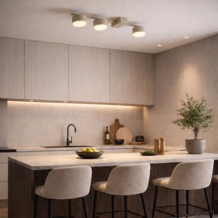 BRILAGI - LED RGB+CCT dimeriuojamas taškinis šviestuvas MONO 3xGX53/14W/230V 2700-6500K Wi-Fi Tuya smėlinis
