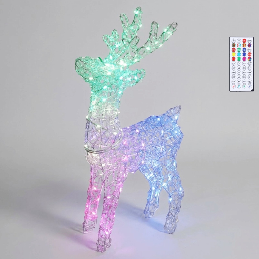 BRILAGI - LED RGBIC Lauko kalėdinė dekoracija LED/6W/230V 60 cm IP44 šiaurės elnias + su nuotoliniu valdymu