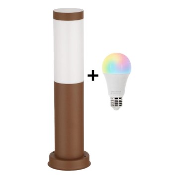 Brilagi - LED RGBW dimeriuojama lauko lempa 1xE27/9W/230V 2700-6500K IP44 40 cm ruda