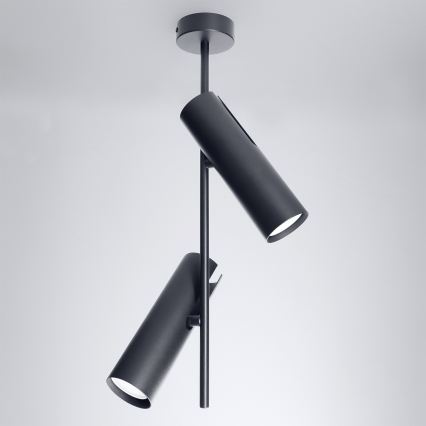 BRILAGI - LED RGBW dimeriuojamas šviestuvas ant strypo BRANCH 2xGU10/6,5W/230V 2700-6500K juoda