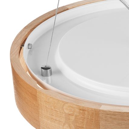 Brilagi - LED RGBW dimeriuojama liustra ant laido CARVALHO 2xE27/15W/230V 2700-6500K Wi-Fi ąžuolas skersmuo 37 cm