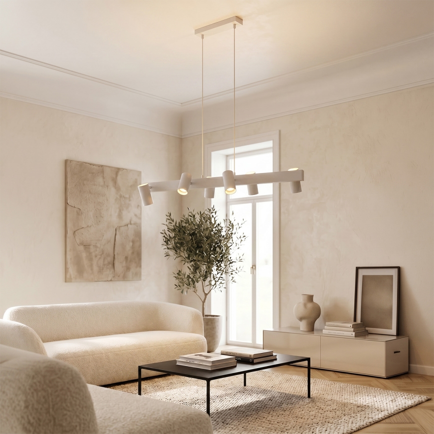 BRILAGI - LED RGBW reguliuojamas pakabinamas šviestuvas ant laido SELE 6xGU10/6,5W/230V 2700-6500K balta + nuotolinis valdymas