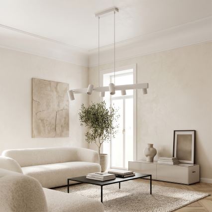 BRILAGI - LED RGBW reguliuojamas pakabinamas šviestuvas ant laido SELE 6xGU10/6,5W/230V 2700-6500K balta + nuotolinis valdymas