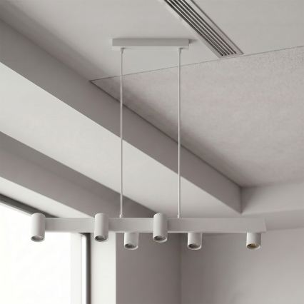 BRILAGI - LED RGBW reguliuojamas pakabinamas šviestuvas ant laido SELE 6xGU10/6,5W/230V 2700-6500K balta + nuotolinis valdymas