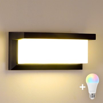 Brilagi - LED RGBW dimeriuojamas lauko sieninis šviestuvas BRICKY 1xE27/9W/230V 2700-6500K IP54 juodas