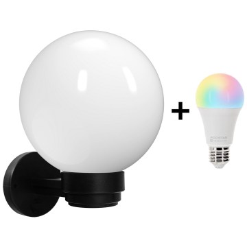 Brilagi - LED RGBW dimeriuojamas lauko sieninis šviestuvas HARBOR 1xE27/15W/230V 2700-6500K IP33 juoda/balta