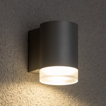 Brilagi - LED RGBW dimeriuojamas lauko sieninis šviestuvas MATERA 1xGU10/6W/230V 3000K IP54 pilkas + nuotolinis valdymas