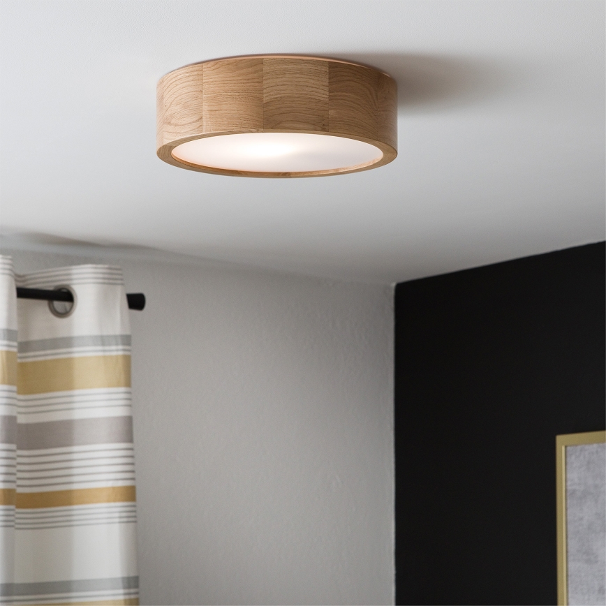 Brilagi - LED RGBW pritemdomas lubinis šviestuvas CARVALHO 1xE27/9W/230V 2700-6500K Wi-Fi ąžuolas skers. 27,5 cm
