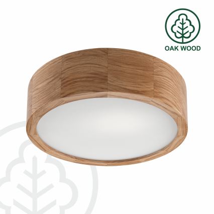 Brilagi - LED RGBW pritemdomas lubinis šviestuvas CARVALHO 1xE27/9W/230V 2700-6500K Wi-Fi ąžuolas skers. 27,5 cm