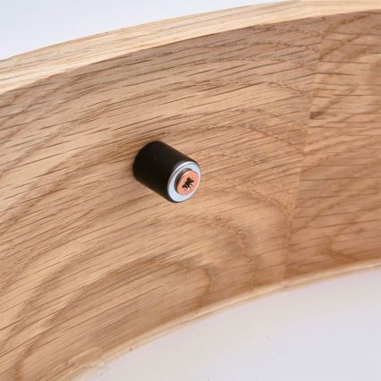 Brilagi - LED RGBW dimeriuojamas lubų šviestuvas CARVALHO 2xE27/9W/230V 2700-6500K Wi‑Fi ąžuolas Ø 37,5 cm