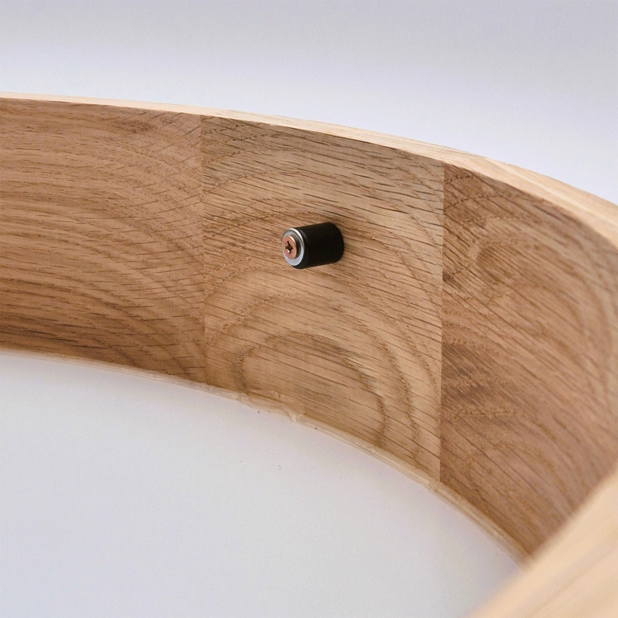 Brilagi - LED RGBW dimeriuojamas lubinis šviestuvas CARVALHO SLIM 1xE27/15W/230V 2700-6500K Wi-Fi ąžuolas skersmuo 27 cm