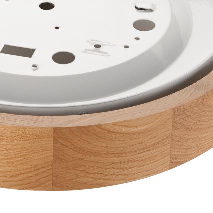 Brilagi - LED RGBW dimeriuojamas lubinis šviestuvas CARVALHO SLIM 1xE27/15W/230V 2700-6500K Wi-Fi ąžuolas skersmuo 27 cm